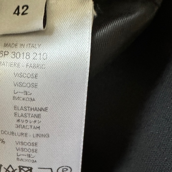Givenchy Black Stretch Cady Jacket with Peplum FR 42/ US 10 - Picture 4 of 5